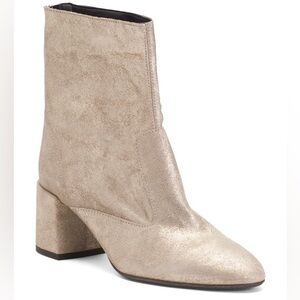 Bocage Mariana Leather Ankle Boot in Platinum